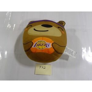 Pegasus Sports LA Lakers Squish Me Plush Bear NBA Brown Purple Excellent